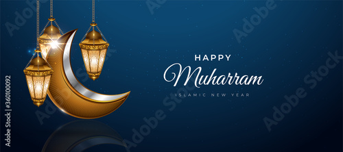 Happy Muharram Islamic Background