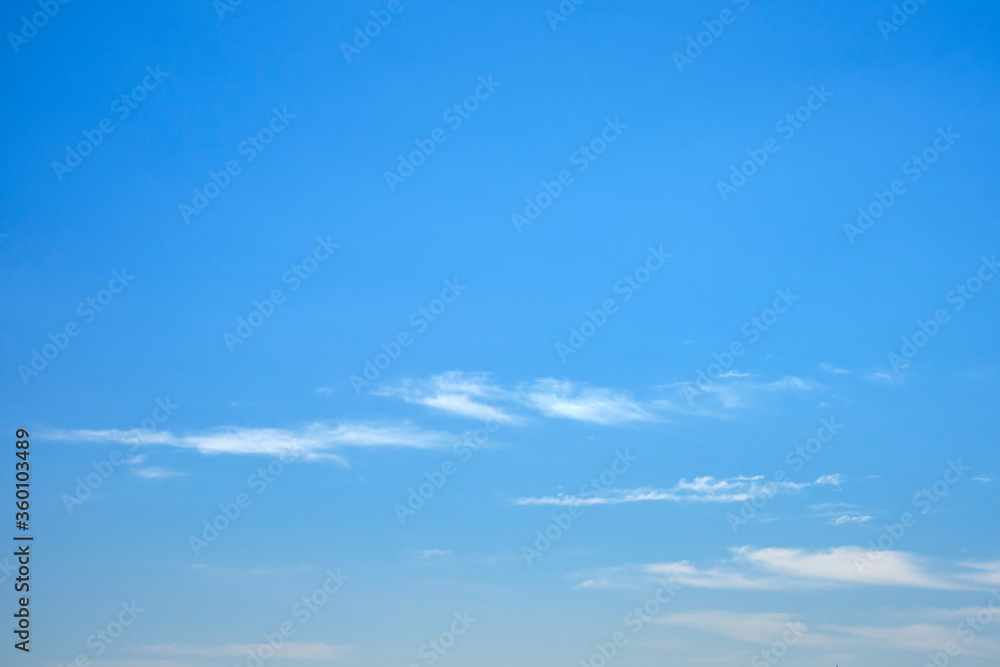 Clear Blue Sky with Small Clouds