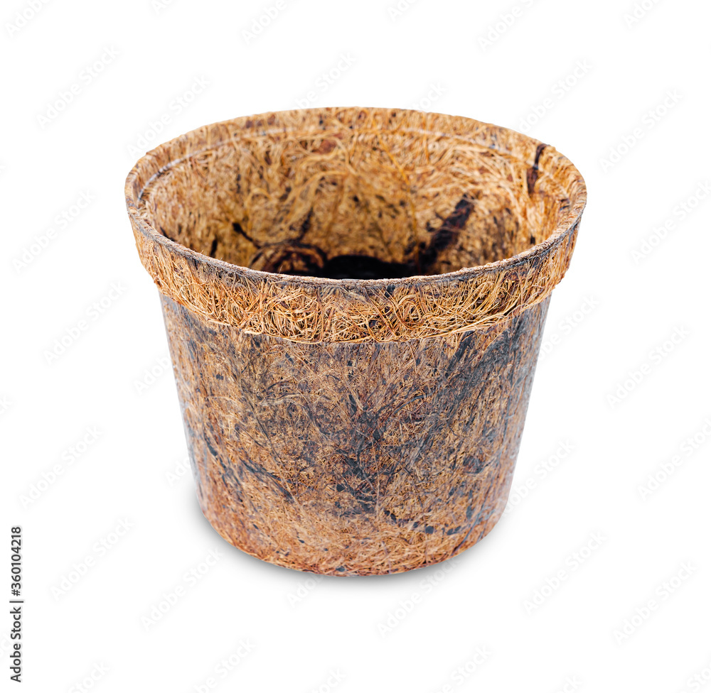 Flower pot, Coconut fiber plant. Flower pot, Coconut fiber plant.