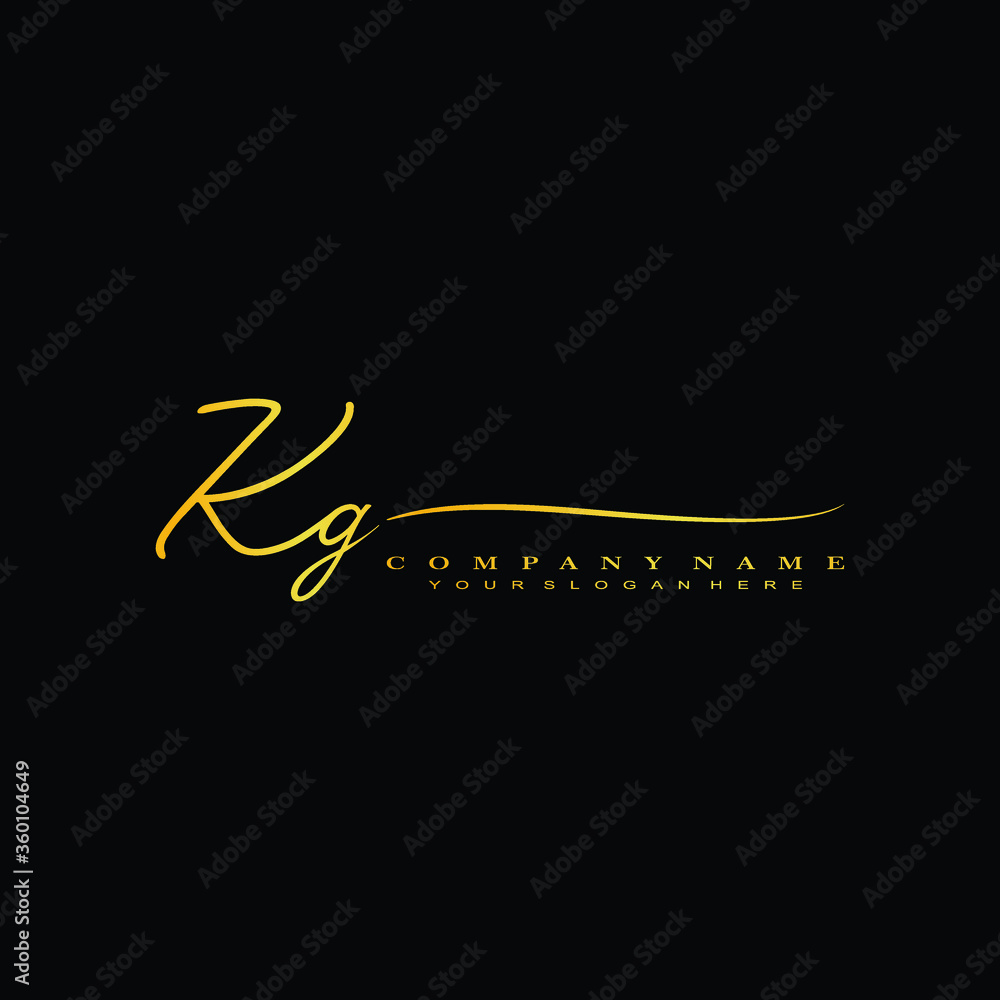 KG initials signature logo. Handwriting logo vector templates. Hand drawn Calligraphy lettering Vector illustration.
KG initials signature logo. Handwriting logo vector templates. Hand drawn Calligraphy lettering Vector illustration.