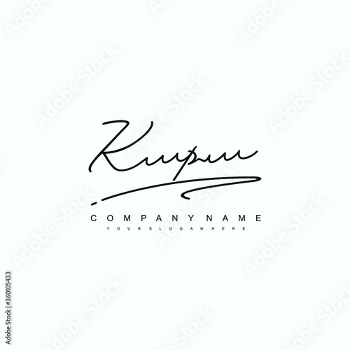 KP initials signature logo. Handwriting logo vector templates. Hand drawn Calligraphy lettering Vector illustration.
