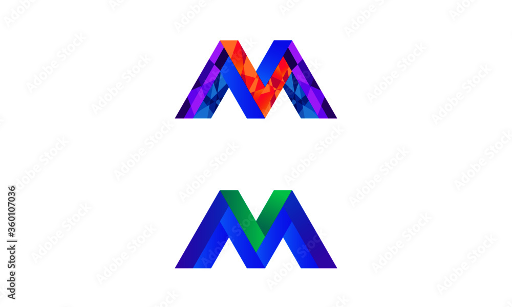 M letter pattern gradient icon creative Logo Design Template M letter pattern gradient icon creative Logo Design Template