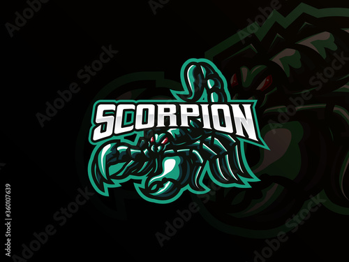 Scorpion mascot sport logo design