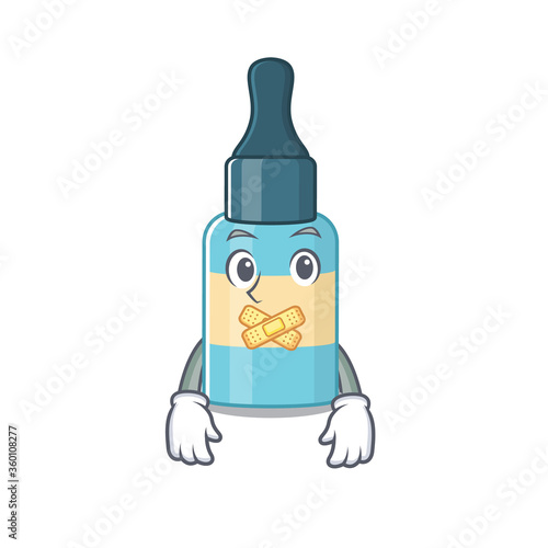 Hair oil cartoon character style having strange silent face © kongvector