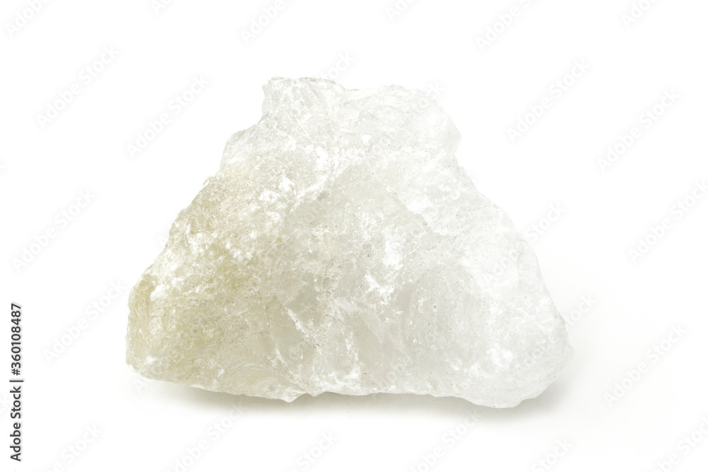 Alum stone isolated on white background.