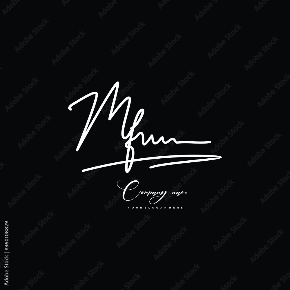 MF initials signature logo. Handwriting logo vector templates. Hand drawn Calligraphy lettering Vector illustration. MF initials signature logo. Handwriting logo vector templates. Hand drawn Calligraphy lettering Vector illustration.