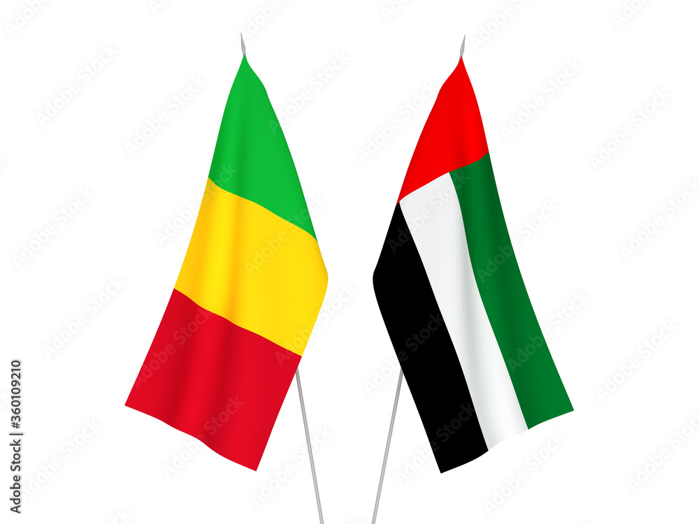United Arab Emirates and Mali flags