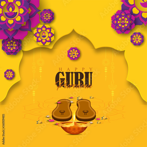 vector Illustration for Guru Purnima Celebration da