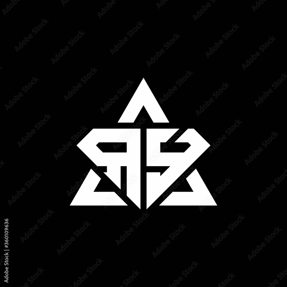 RY monogram logo with diamond shape and triangle outline