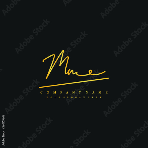 MN initials signature logo. Handwriting logo vector templates. Hand drawn Calligraphy lettering Vector illustration.