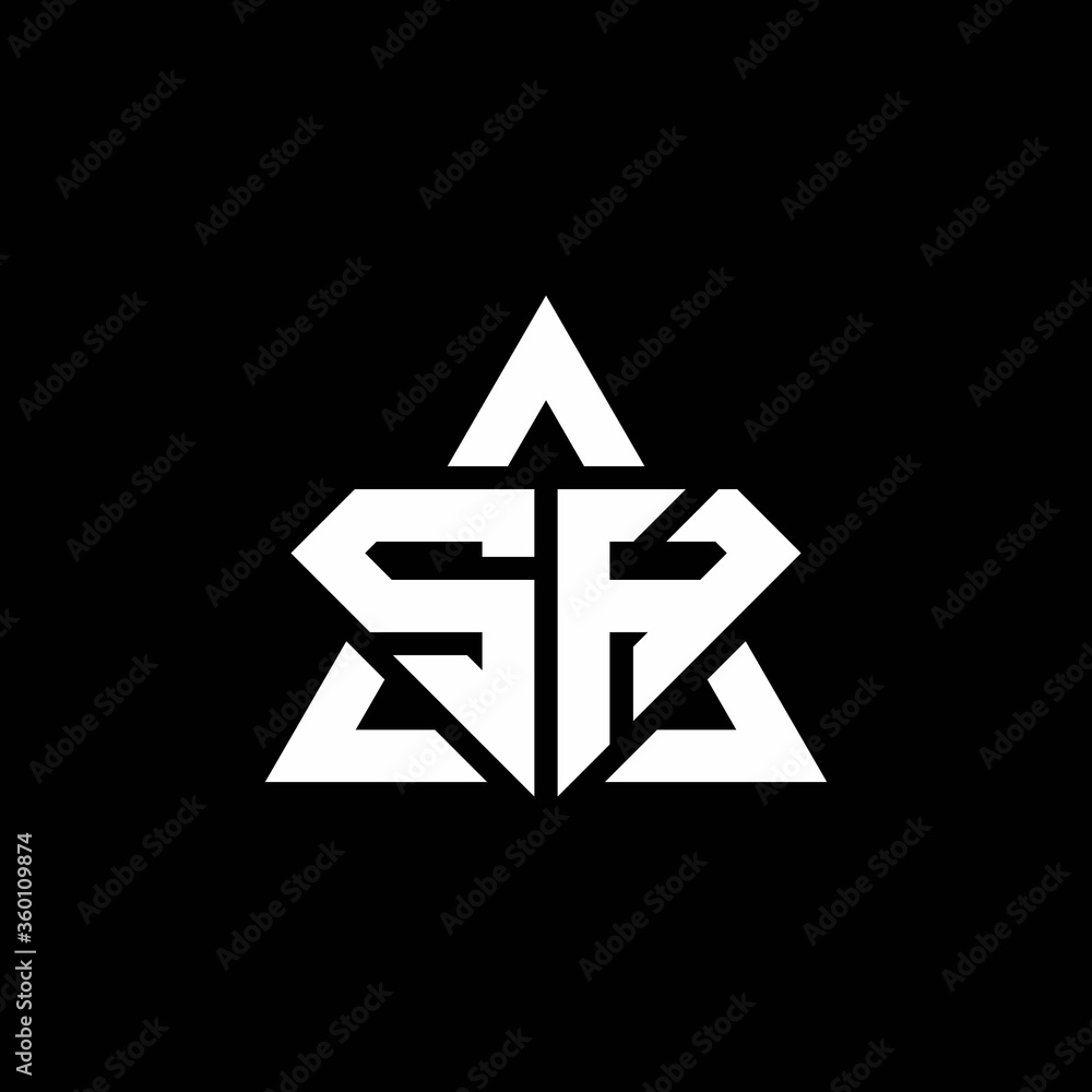 SH monogram logo with diamond shape and triangle outline