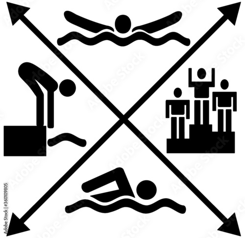 Swimming Competition Icons