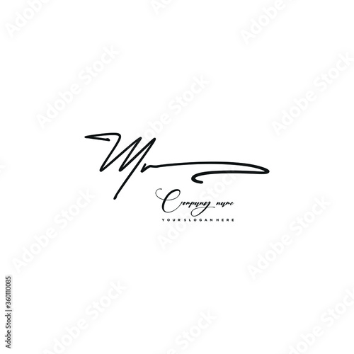 MR initials signature logo. Handwriting logo vector templates. Hand drawn Calligraphy lettering Vector illustration.