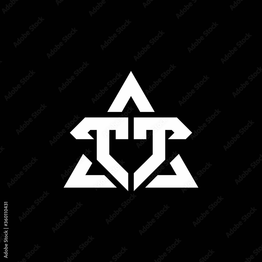 TT monogram logo with diamond shape and triangle outline TT monogram logo with diamond shape and triangle outline
