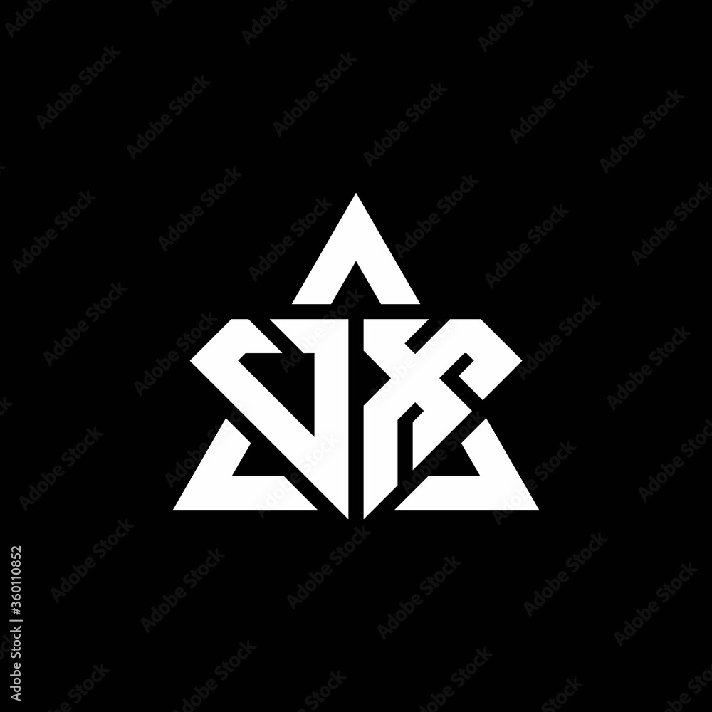 VX monogram logo with diamond shape and triangle outline VX monogram logo with diamond shape and triangle outline