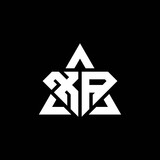 XA monogram logo with diamond shape and triangle outline