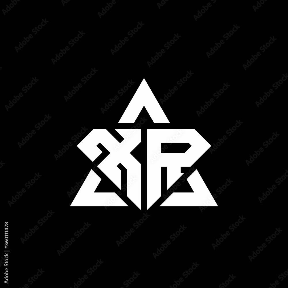 XR monogram logo with diamond shape and triangle outline XR monogram logo with diamond shape and triangle outline