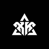 XK monogram logo with diamond shape and triangle outline
