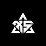 XS monogram logo with diamond shape and triangle outline