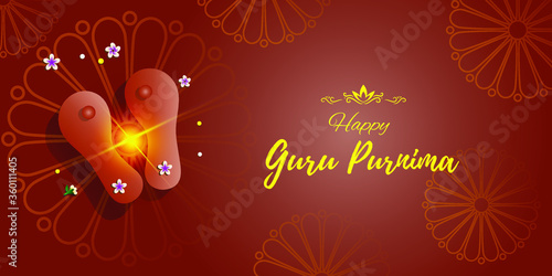vector illustration for Indian festival guru Purnima means guru Purnima