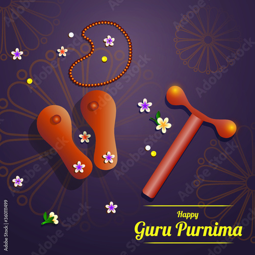 vector illustration for Indian festival guru purnima means guru purnima