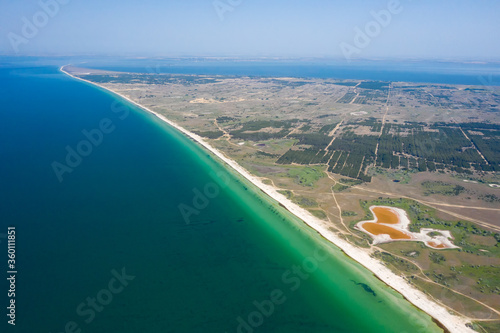 Kinbur Spit Ukrainian Reserve, aerial photography