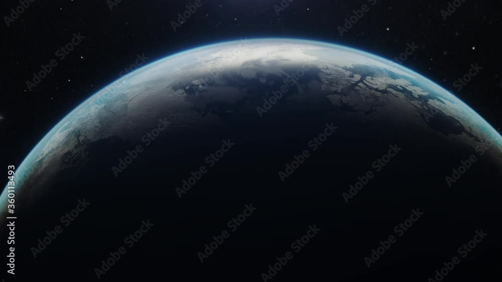 the surface of planet earth with flare rays visible from outer space the surface of planet earth with flare rays visible from outer space