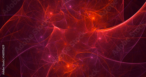 3D rendering abstract colorful fractal light background