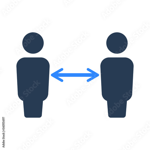 Social distance  icon 
