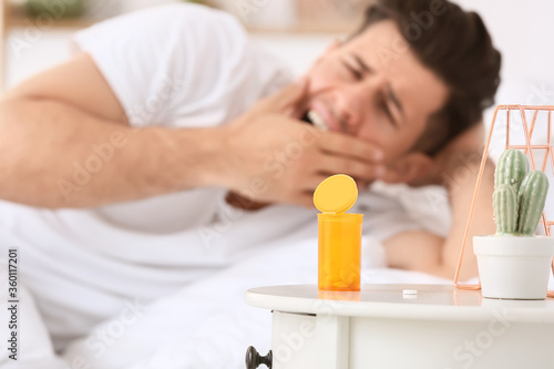 Sleeping pills on table in ...