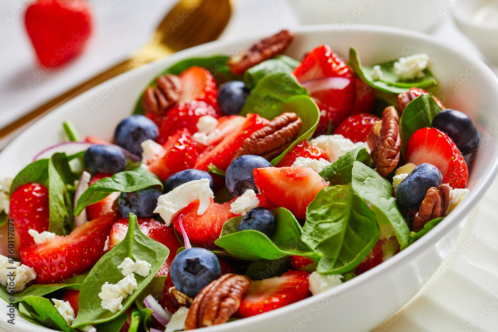 close-up of summer salad in a bowl