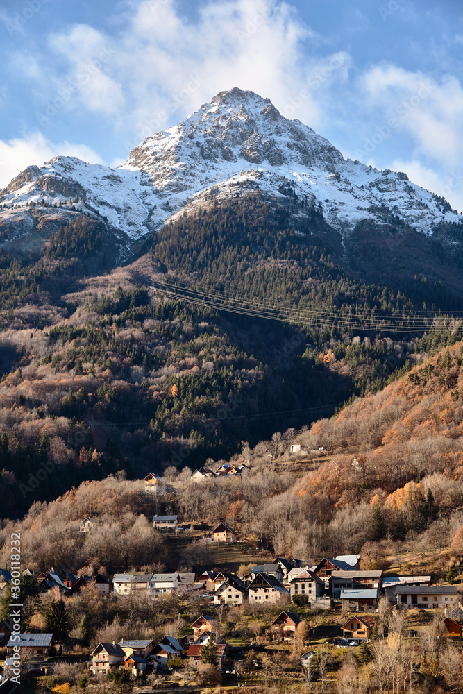 Allemond village, French Alps