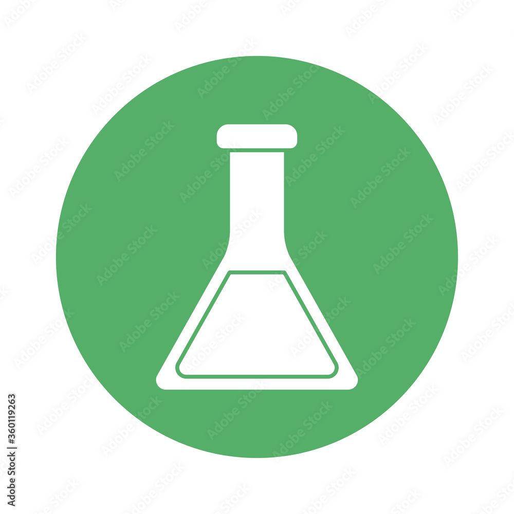 chemistry flask block style iconvector design chemistry flask block style iconvector design