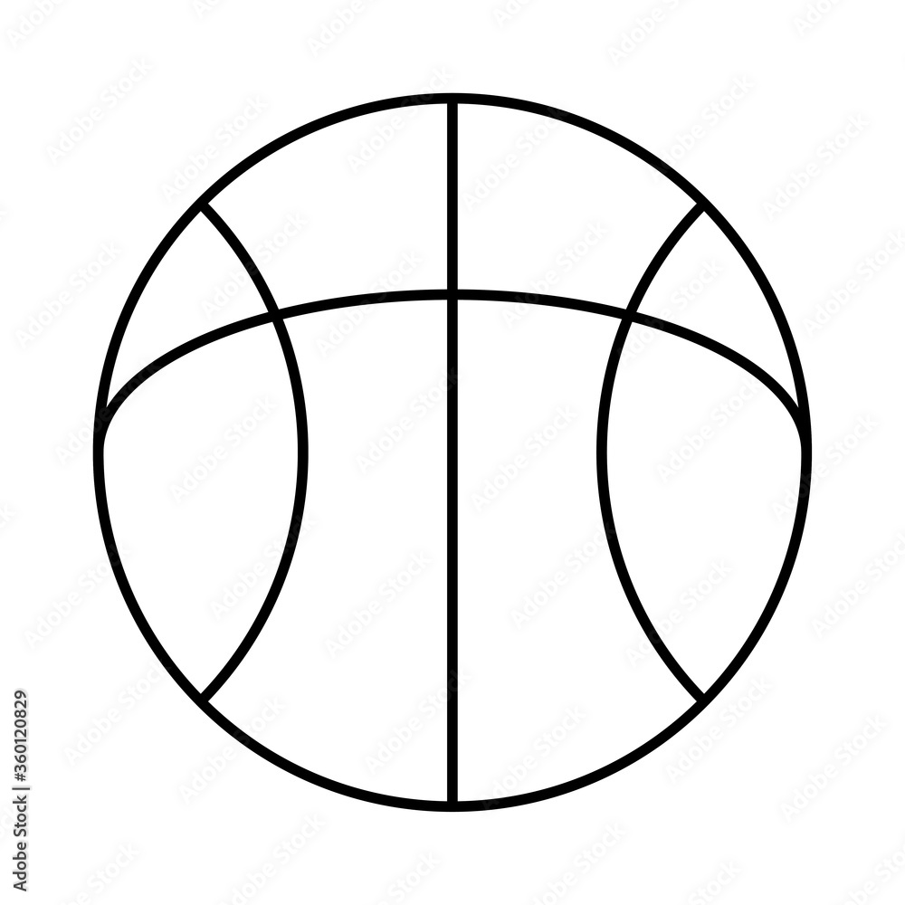 ball of basketball line style icon vector design ball of basketball line style icon vector design