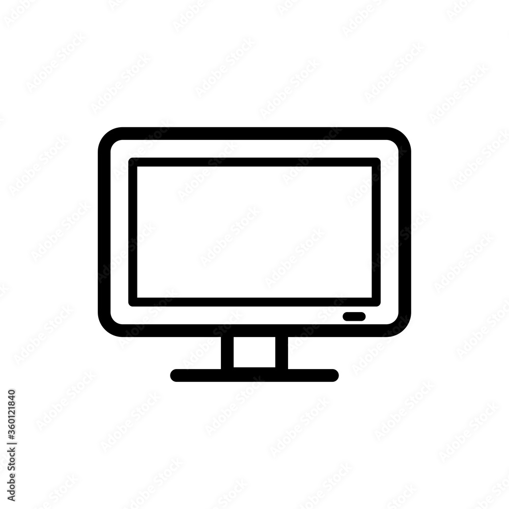 monitor icon logo illustration design monitor icon logo illustration design