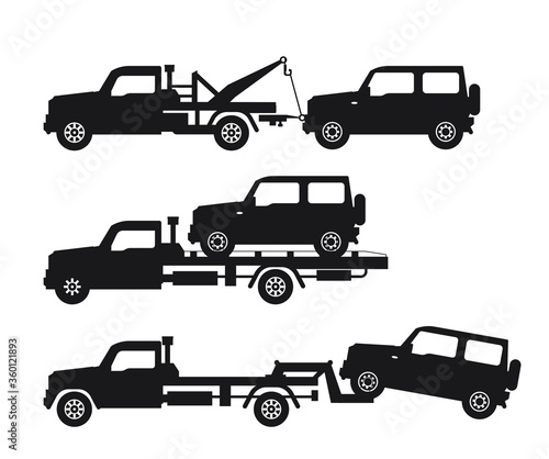 Car Towing Trucks, towing trucks vector design
