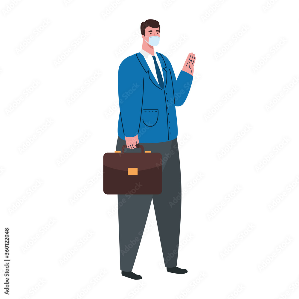 businessman wearing surgical mask, health care and prevention concept businessman wearing surgical mask, health care and prevention concept