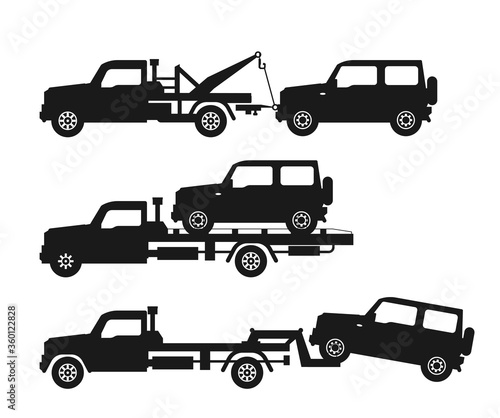 Car Towing Trucks, towing trucks vector design