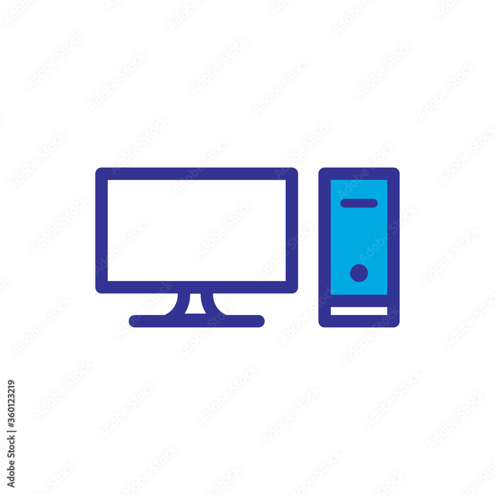personal computer icon logo illustration design personal computer icon logo illustration design