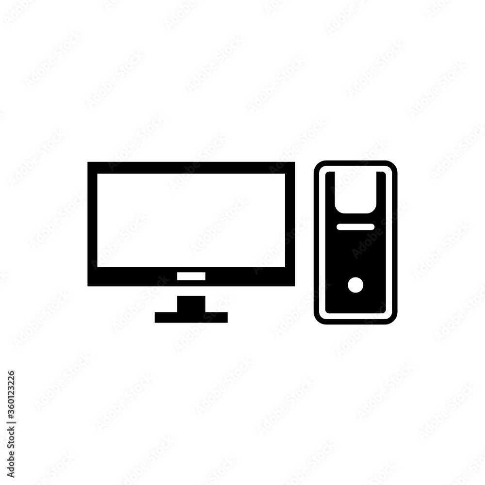 personal computer icon logo illustration design personal computer icon logo illustration design