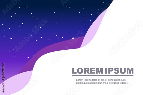 Advertising flyer design with text on white background and open space with creative borders flat vector illustration