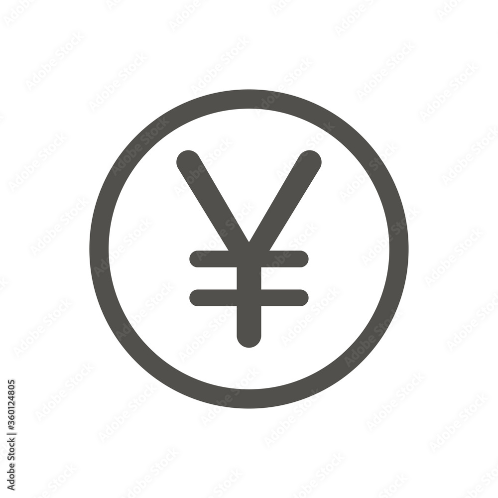 Yen currency sign vector icon Yen currency sign vector icon