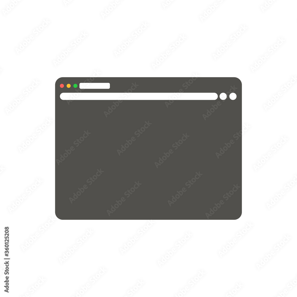 Web browser frame. Web page symbol modern simple vector icon for website or mobile app Web browser frame. Web page symbol modern simple vector icon for website or mobile app