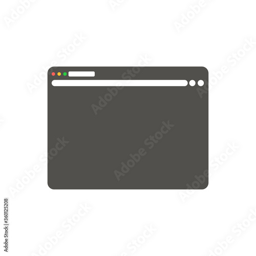 Web browser frame. Web page symbol modern simple vector icon for website or mobile app