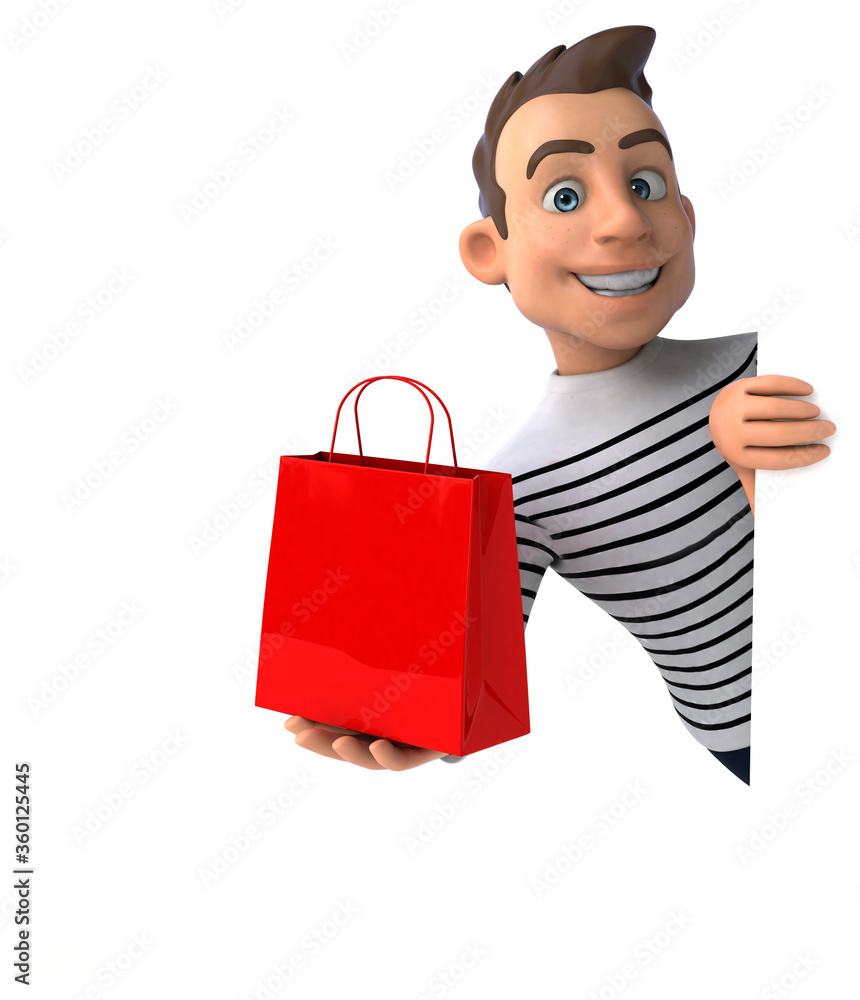 Fun 3D cartoon casual character