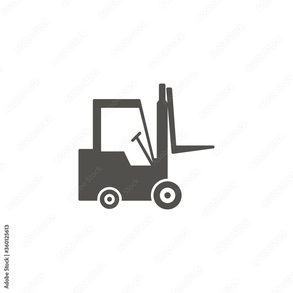 Forklift truck icon. Vector Illustration