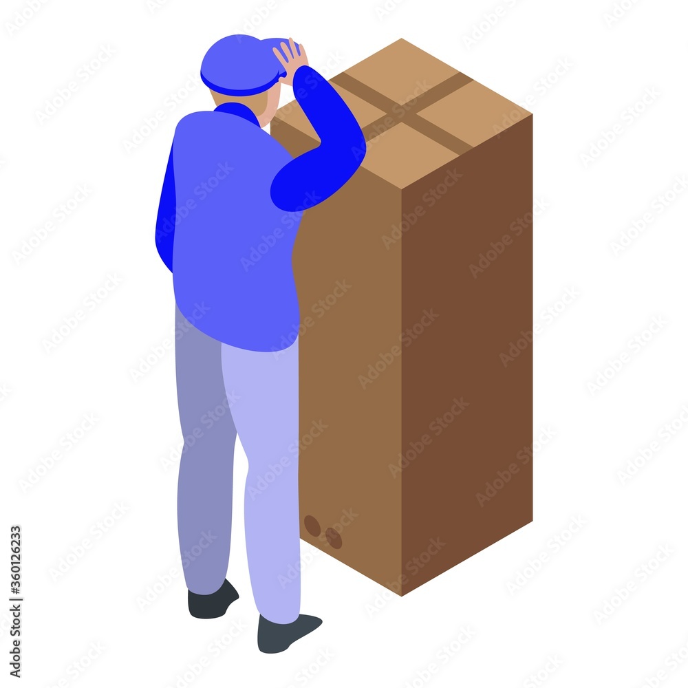 Courier icon. Isometric of courier vector icon for web design isolated on white background Courier icon. Isometric of courier vector icon for web design isolated on white background