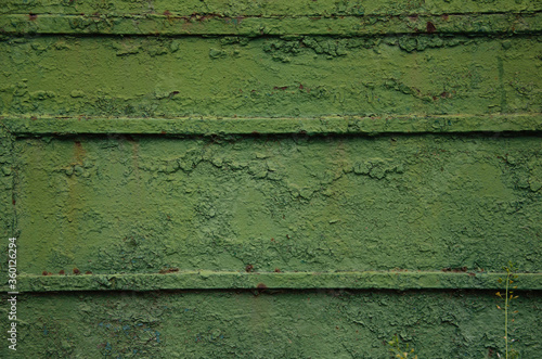 Wallpaper Mural Stretched green cracked paint rough layer of cracked paint texture. Torontodigital.ca