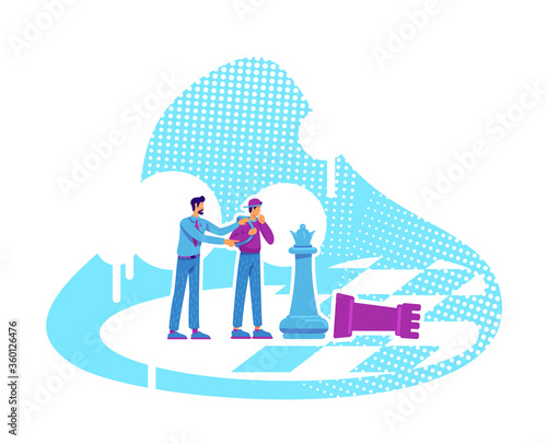 Coaching flat concept vector illustration