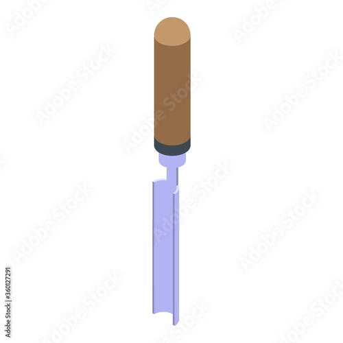 Industry chisel icon. Isometric of industry chisel vector icon for web design isolated on white background